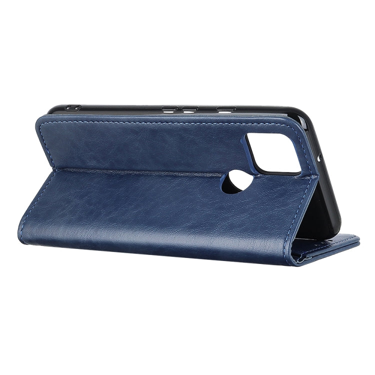 For OPPO A15 Magnetic Crazy Horse Texture Horizontal Flip Leather Case with Holder & Card Slots & Wallet