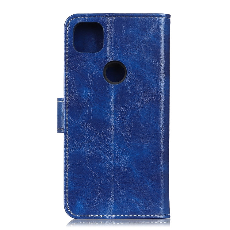 Retro Crazy Horse Texture Horizontal Flip Leather Case with Holder & Card Slots & Photo Frame & Wallet For OPPO A15