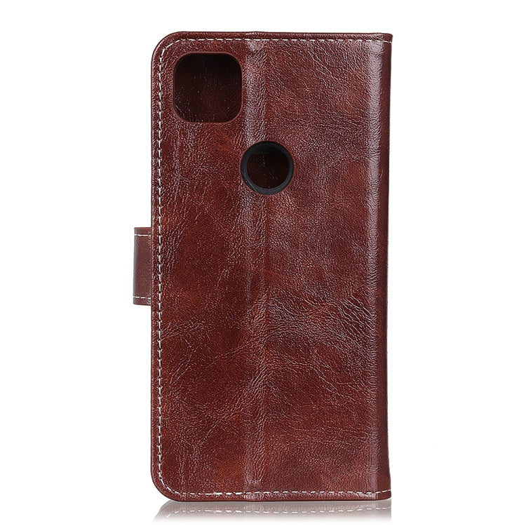 Retro Crazy Horse Texture Horizontal Flip Leather Case with Holder & Card Slots & Photo Frame & Wallet For OPPO A15