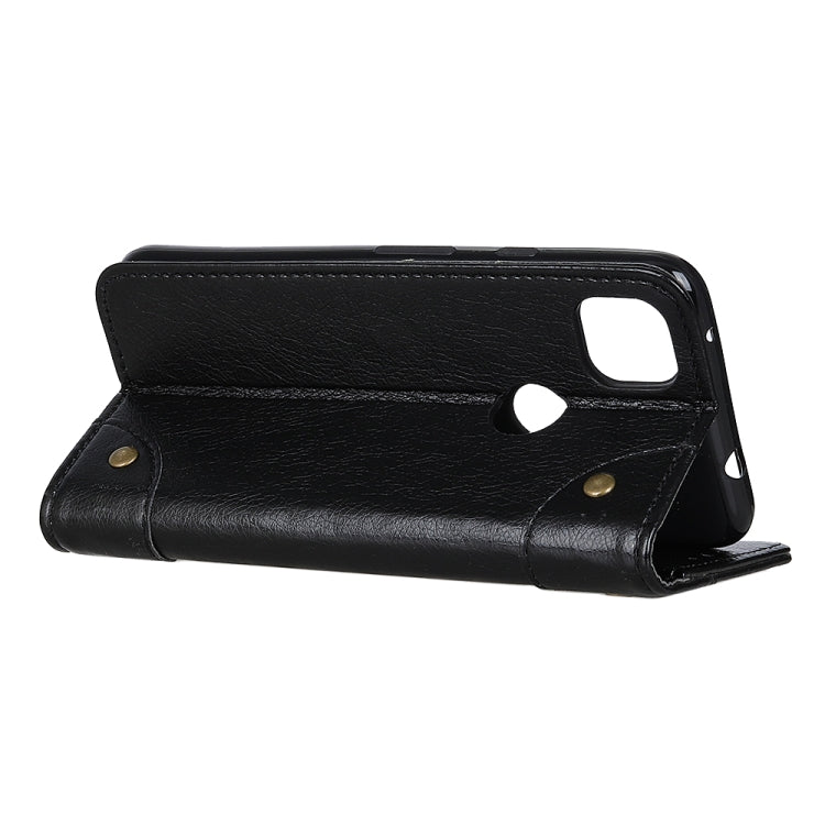 For OPPO A15 Copper Buckle Nappa Texture Horizontal Flip Leather Case with Holder & Card Slots & Wallet