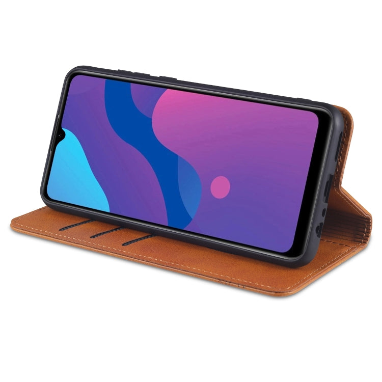 For OPPO A15 AZNS Magnetic Calf Texture Horizontal Flip Leather Case with Card Slots & Holder & Wallet