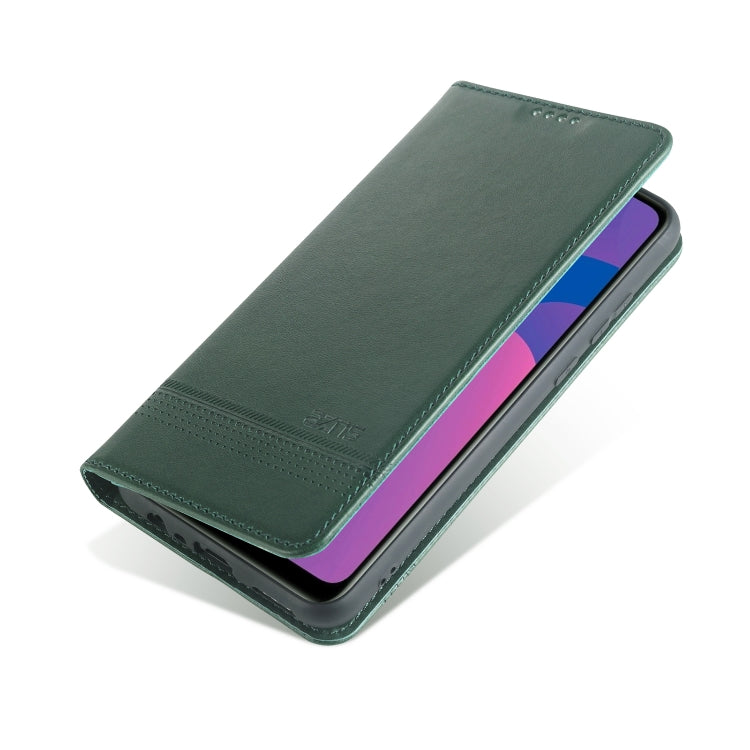 For OPPO A15 AZNS Magnetic Calf Texture Horizontal Flip Leather Case with Card Slots & Holder & Wallet