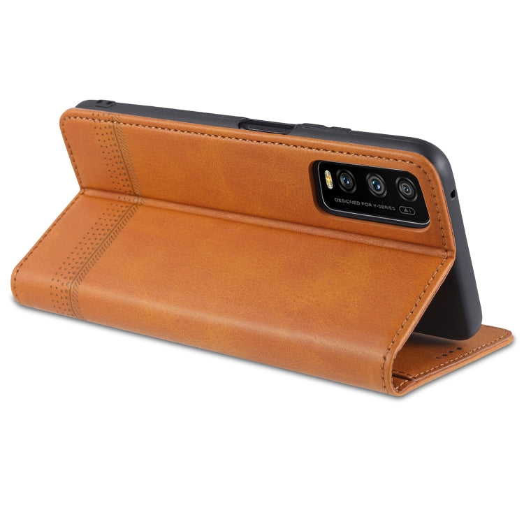 For vivo Y70s / Y51s / IQOO U1 AZNS Magnetic Calf Texture Horizontal Flip Leather Case with Card Slots & Holder & Wallet