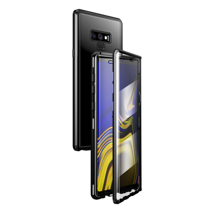 For Samsung Galaxy Note9 Magnetic Metal Frame Double-sided Tempered Glass Case