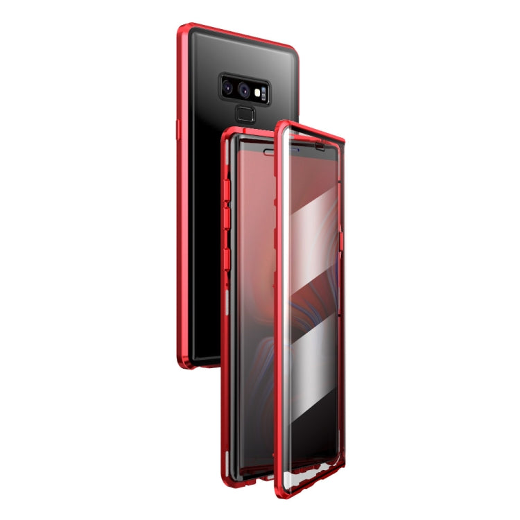 For Samsung Galaxy Note9 Magnetic Metal Frame Double-sided Tempered Glass Case