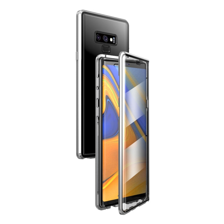 For Samsung Galaxy Note9 Magnetic Metal Frame Double-sided Tempered Glass Case