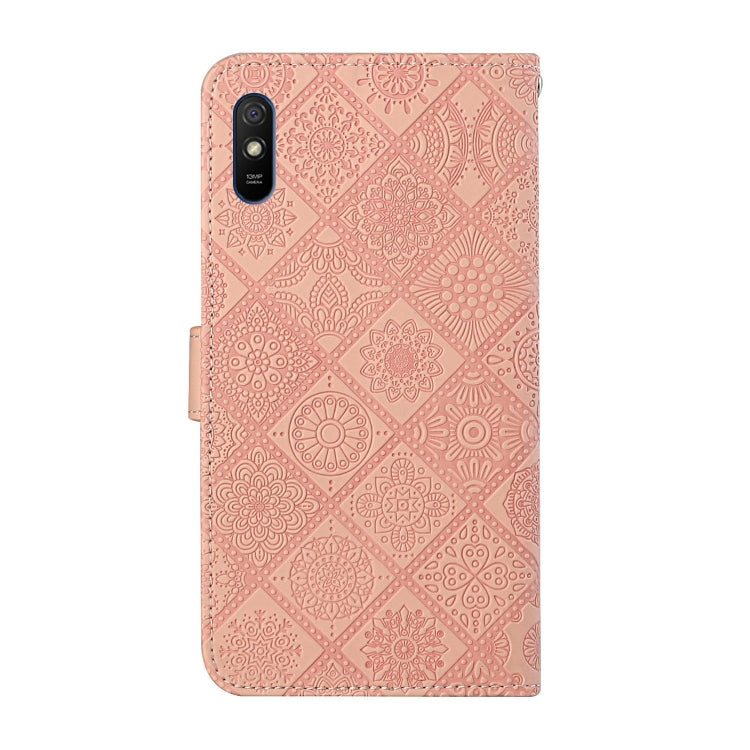 For Xiaomi Redmi 9A Ethnic Style Embossed Pattern Horizontal Flip Leather Case with Holder & Card Slots & Wallet & Lanyard