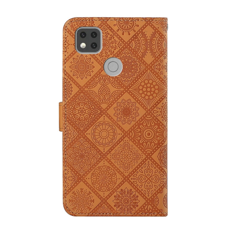 For Xiaomi Redmi 9C Ethnic Style Embossed Pattern Horizontal Flip Leather Case with Holder & Card Slots & Wallet & Lanyard