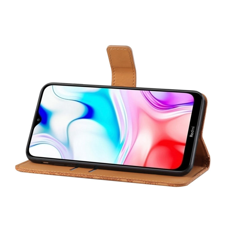 For Xiaomi Redmi 9C Ethnic Style Embossed Pattern Horizontal Flip Leather Case with Holder & Card Slots & Wallet & Lanyard