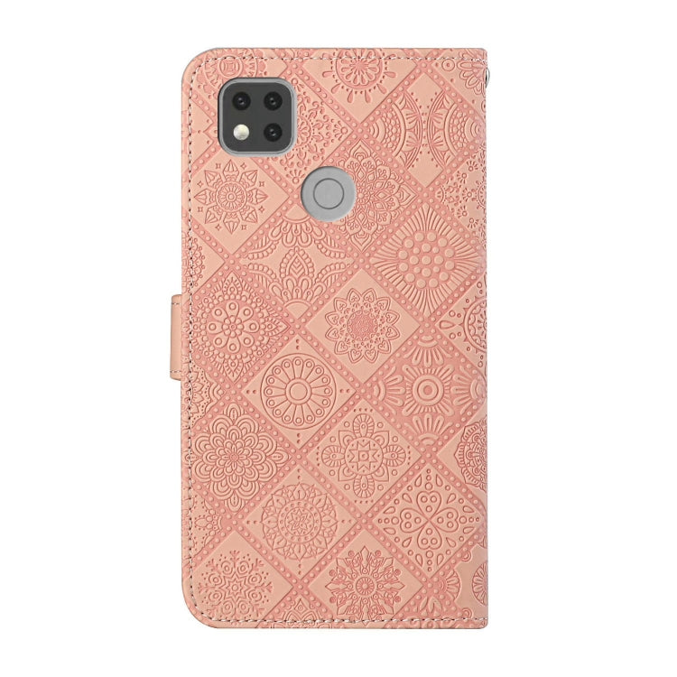 For Xiaomi Redmi 9C Ethnic Style Embossed Pattern Horizontal Flip Leather Case with Holder & Card Slots & Wallet & Lanyard
