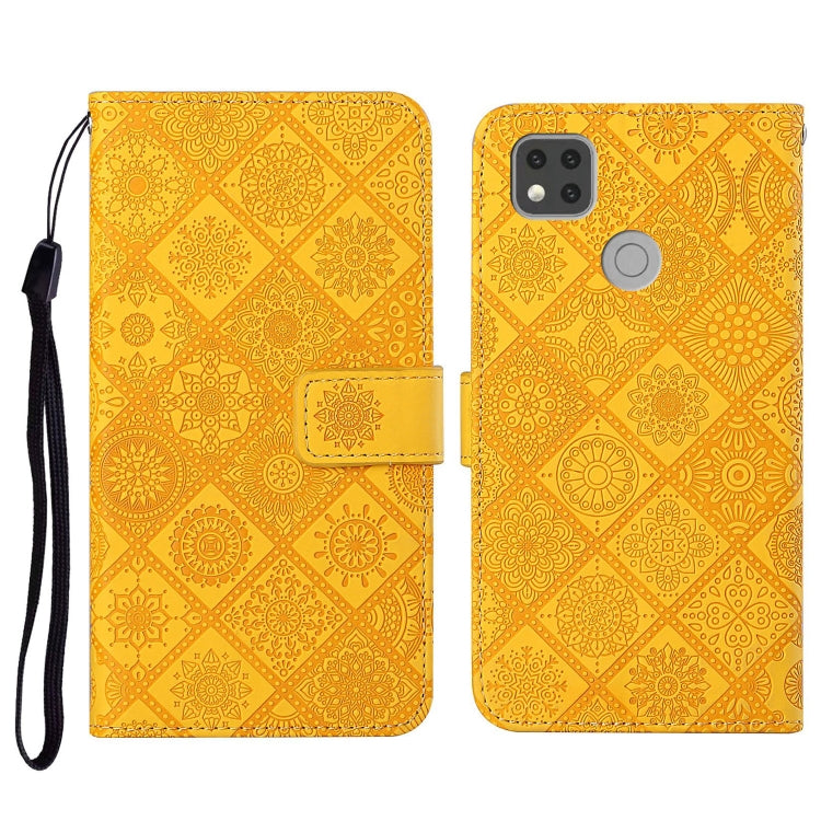 For Xiaomi Redmi 9C Ethnic Style Embossed Pattern Horizontal Flip Leather Case with Holder & Card Slots & Wallet & Lanyard