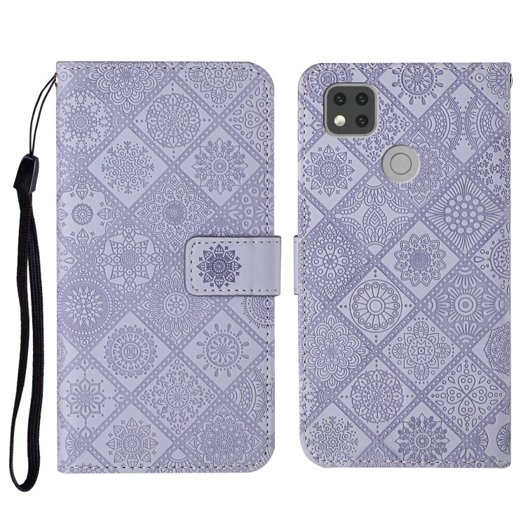 For Xiaomi Redmi 9C Ethnic Style Embossed Pattern Horizontal Flip Leather Case with Holder & Card Slots & Wallet & Lanyard