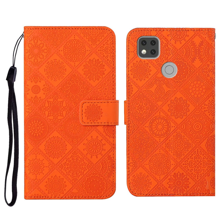 For Xiaomi Redmi 9C Ethnic Style Embossed Pattern Horizontal Flip Leather Case with Holder & Card Slots & Wallet & Lanyard