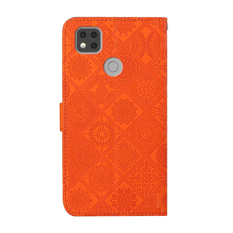For Xiaomi Redmi 9C Ethnic Style Embossed Pattern Horizontal Flip Leather Case with Holder & Card Slots & Wallet & Lanyard