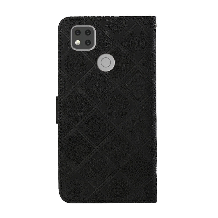 For Xiaomi Redmi 9C Ethnic Style Embossed Pattern Horizontal Flip Leather Case with Holder & Card Slots & Wallet & Lanyard