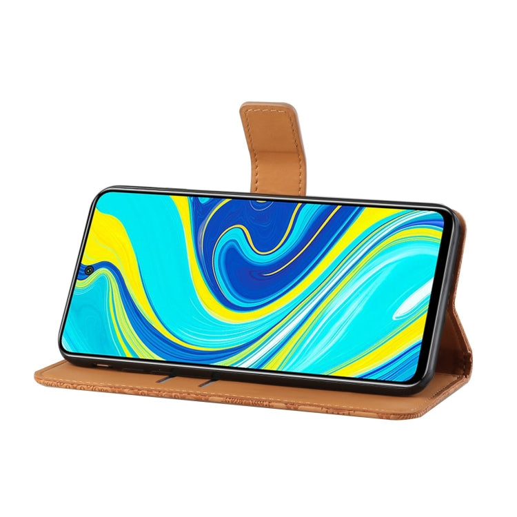 For Xiaomi Redmi Note 9 Pro Ethnic Style Embossed Pattern Horizontal Flip Leather Case with Holder & Card Slots & Wallet & Lanyard