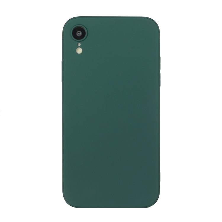 For iPhone XR Straight Edge Solid Color TPU Shockproof Case