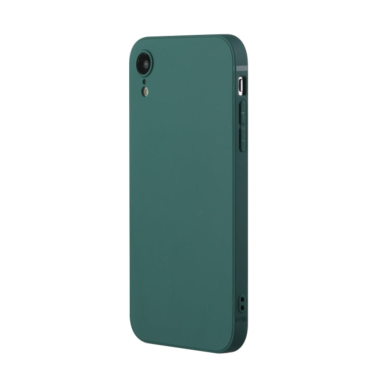 For iPhone XR Straight Edge Solid Color TPU Shockproof Case