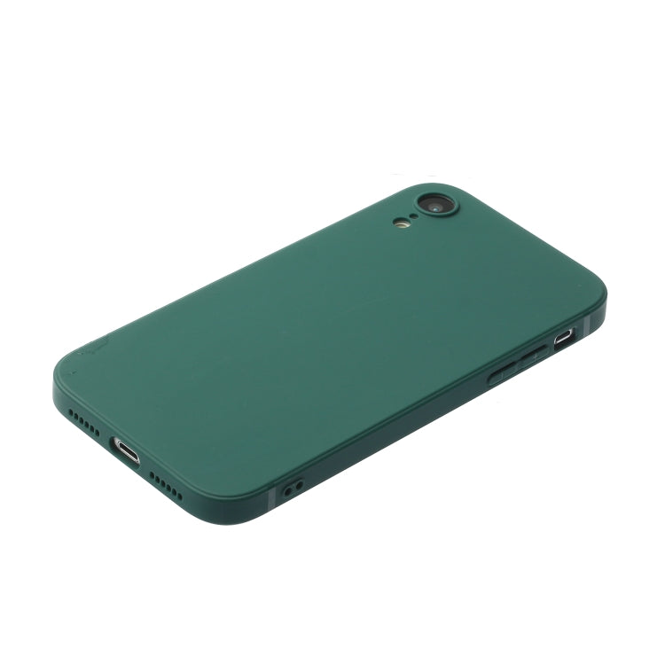 For iPhone XR Straight Edge Solid Color TPU Shockproof Case