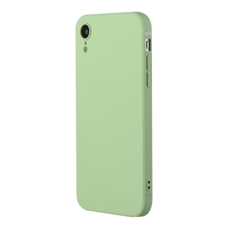 For iPhone XR Straight Edge Solid Color TPU Shockproof Case