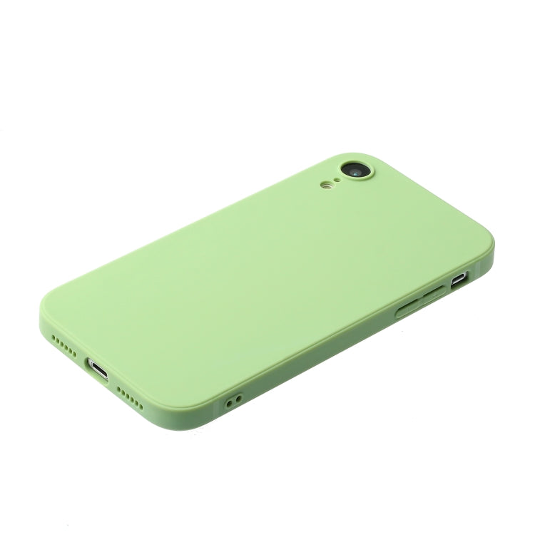 For iPhone XR Straight Edge Solid Color TPU Shockproof Case