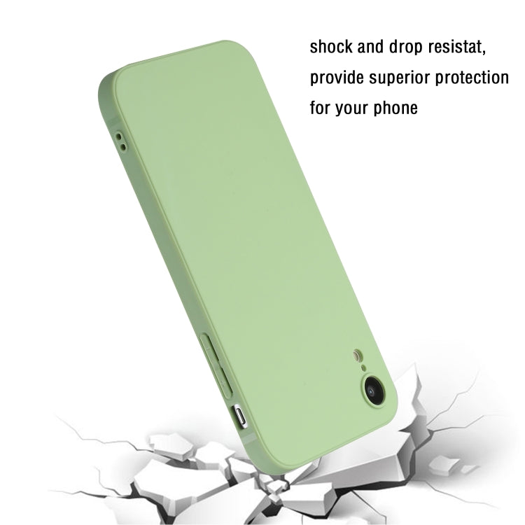 For iPhone XR Straight Edge Solid Color TPU Shockproof Case