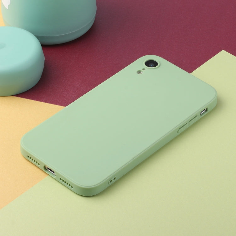 For iPhone XR Straight Edge Solid Color TPU Shockproof Case