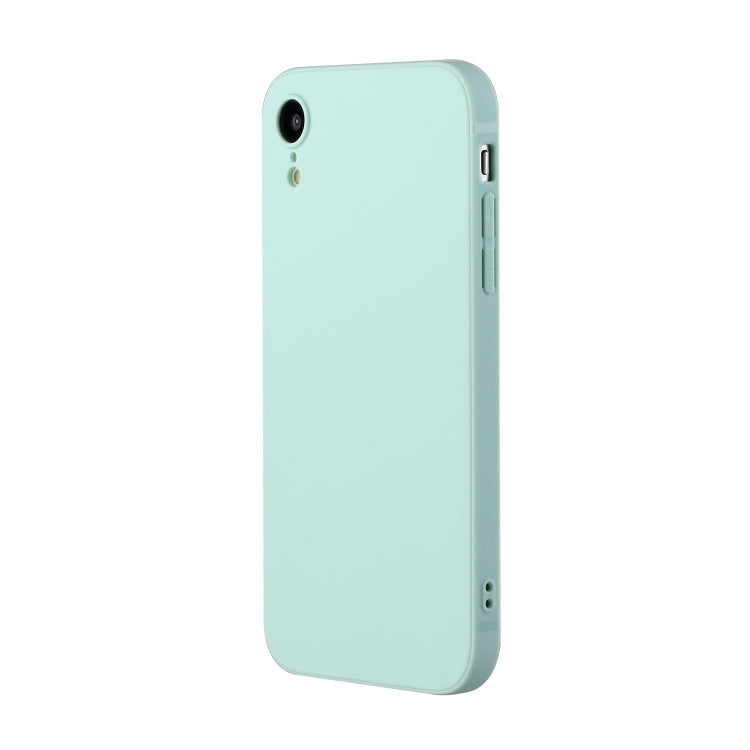 For iPhone XR Straight Edge Solid Color TPU Shockproof Case
