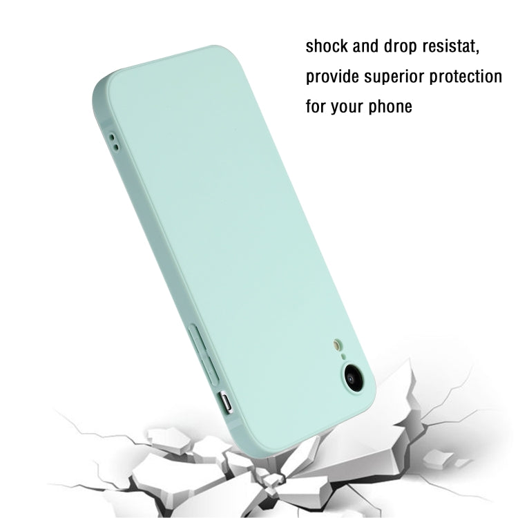 For iPhone XR Straight Edge Solid Color TPU Shockproof Case