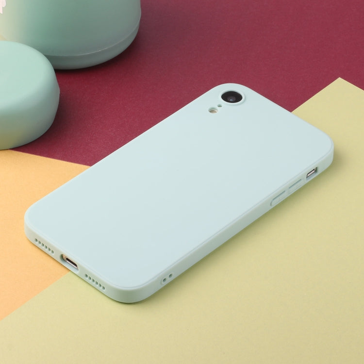 For iPhone XR Straight Edge Solid Color TPU Shockproof Case