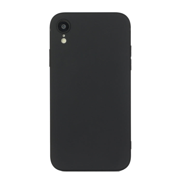 For iPhone XR Straight Edge Solid Color TPU Shockproof Case