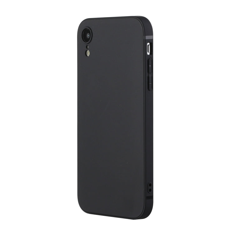 For iPhone XR Straight Edge Solid Color TPU Shockproof Case