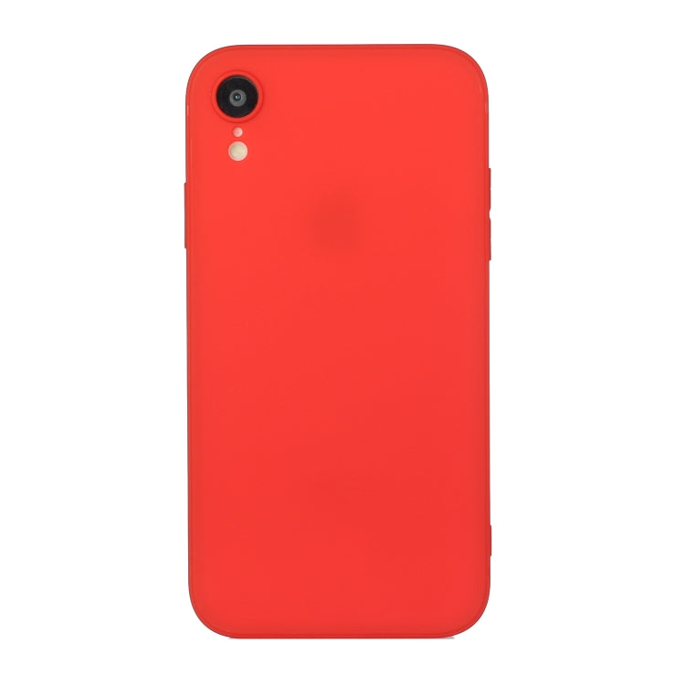 For iPhone XR Straight Edge Solid Color TPU Shockproof Case