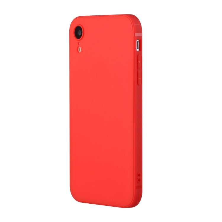 For iPhone XR Straight Edge Solid Color TPU Shockproof Case