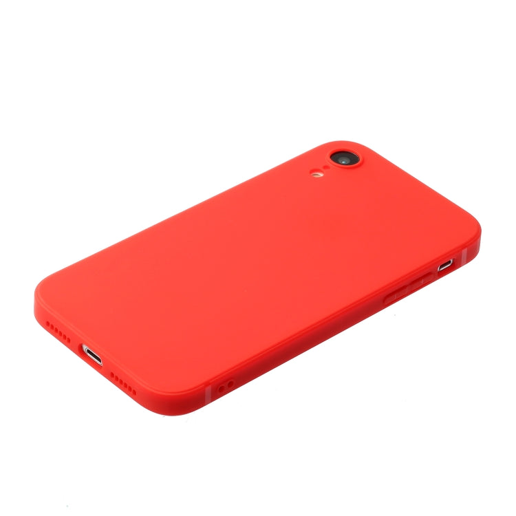 For iPhone XR Straight Edge Solid Color TPU Shockproof Case
