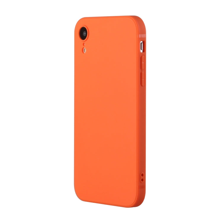 For iPhone XR Straight Edge Solid Color TPU Shockproof Case