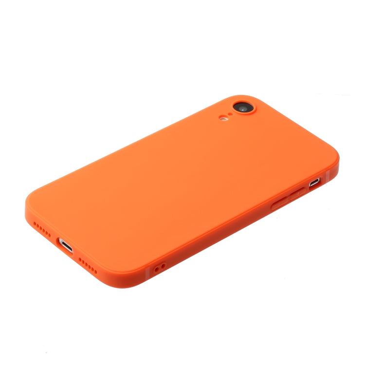 For iPhone XR Straight Edge Solid Color TPU Shockproof Case