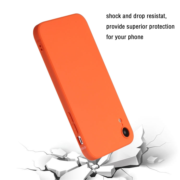 For iPhone XR Straight Edge Solid Color TPU Shockproof Case