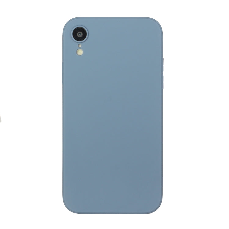 For iPhone XR Straight Edge Solid Color TPU Shockproof Case