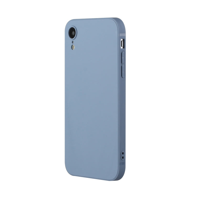For iPhone XR Straight Edge Solid Color TPU Shockproof Case