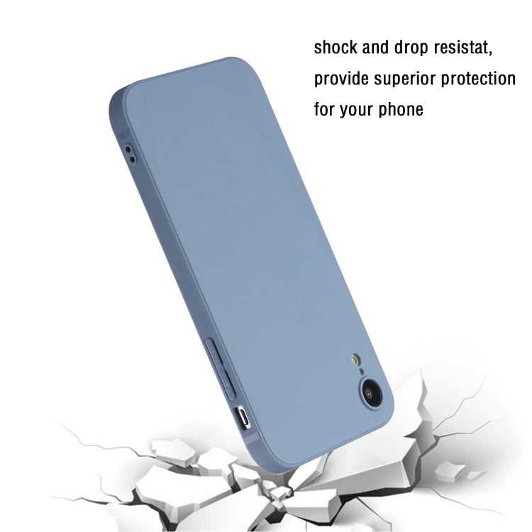 For iPhone XR Straight Edge Solid Color TPU Shockproof Case