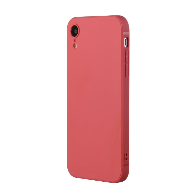 For iPhone XR Straight Edge Solid Color TPU Shockproof Case