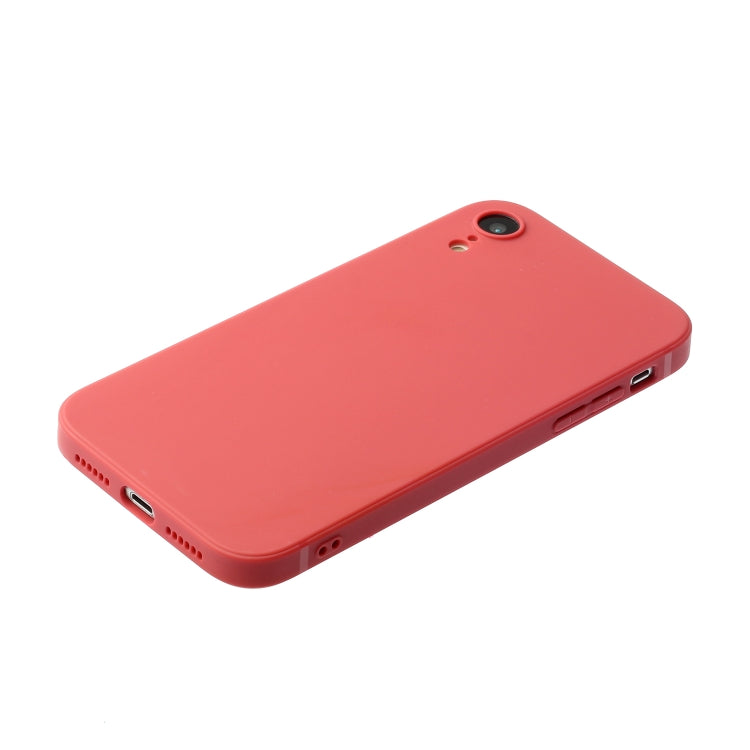For iPhone XR Straight Edge Solid Color TPU Shockproof Case