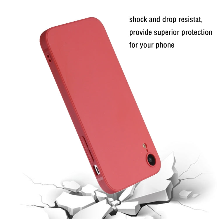 For iPhone XR Straight Edge Solid Color TPU Shockproof Case