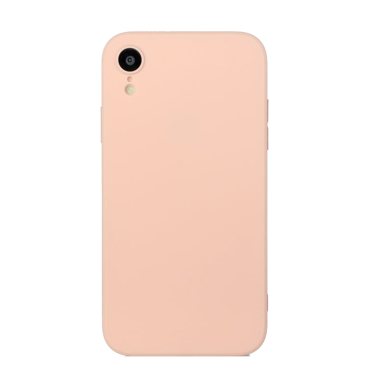 For iPhone XR Straight Edge Solid Color TPU Shockproof Case