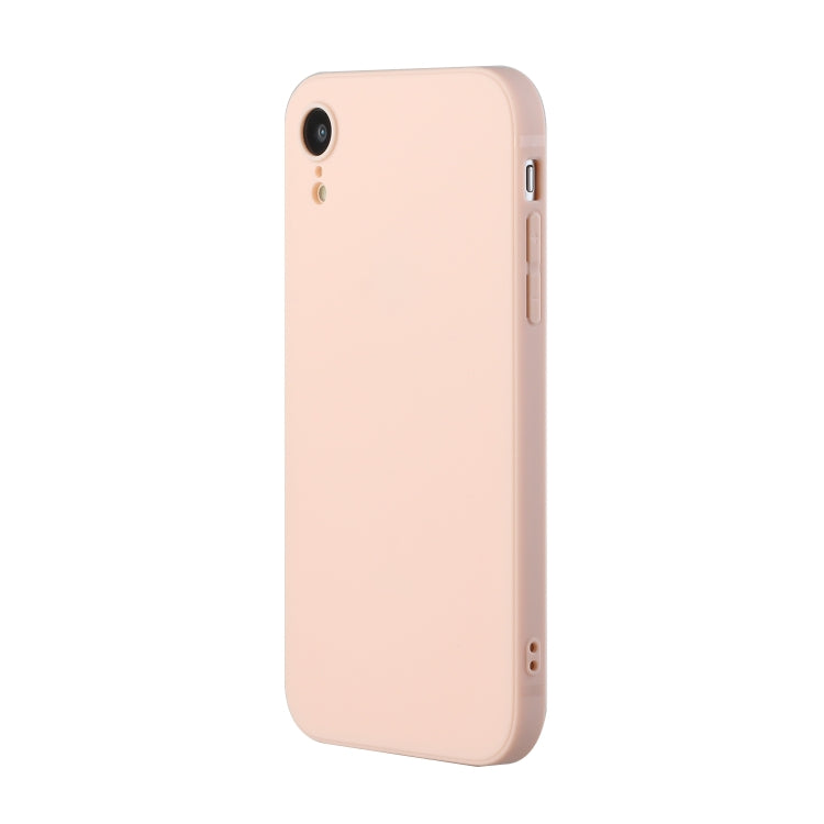 For iPhone XR Straight Edge Solid Color TPU Shockproof Case