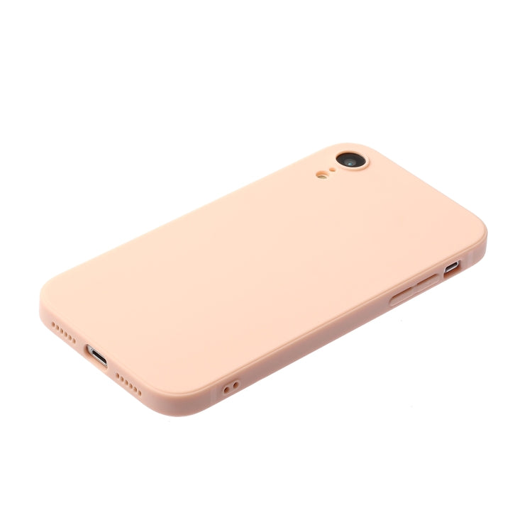 For iPhone XR Straight Edge Solid Color TPU Shockproof Case