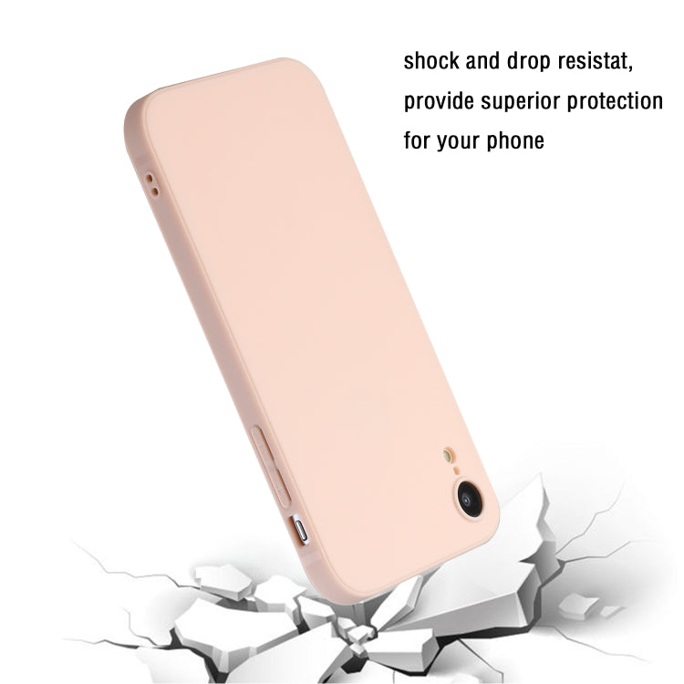 For iPhone XR Straight Edge Solid Color TPU Shockproof Case
