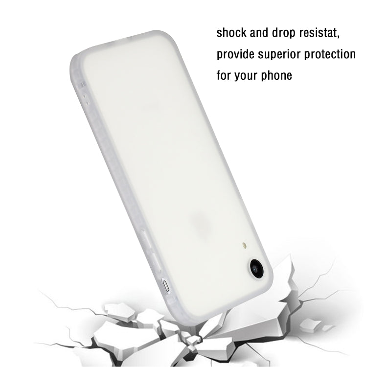 For iPhone XR Straight Edge Solid Color TPU Shockproof Case
