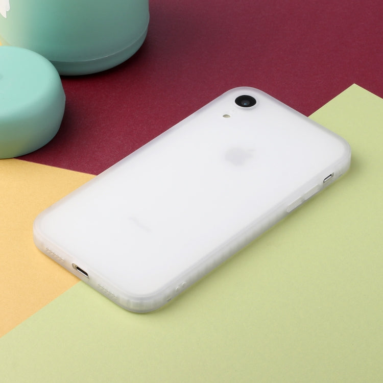For iPhone XR Straight Edge Solid Color TPU Shockproof Case